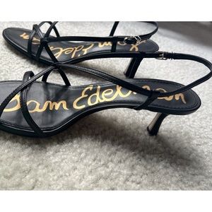 BLACK SAM EDELMAN SLING BACKS